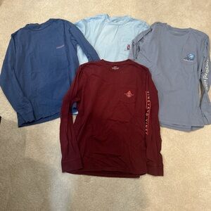 Vineyard Vines Kids Long Sleeve Tees - Red, Light Blue, Blue